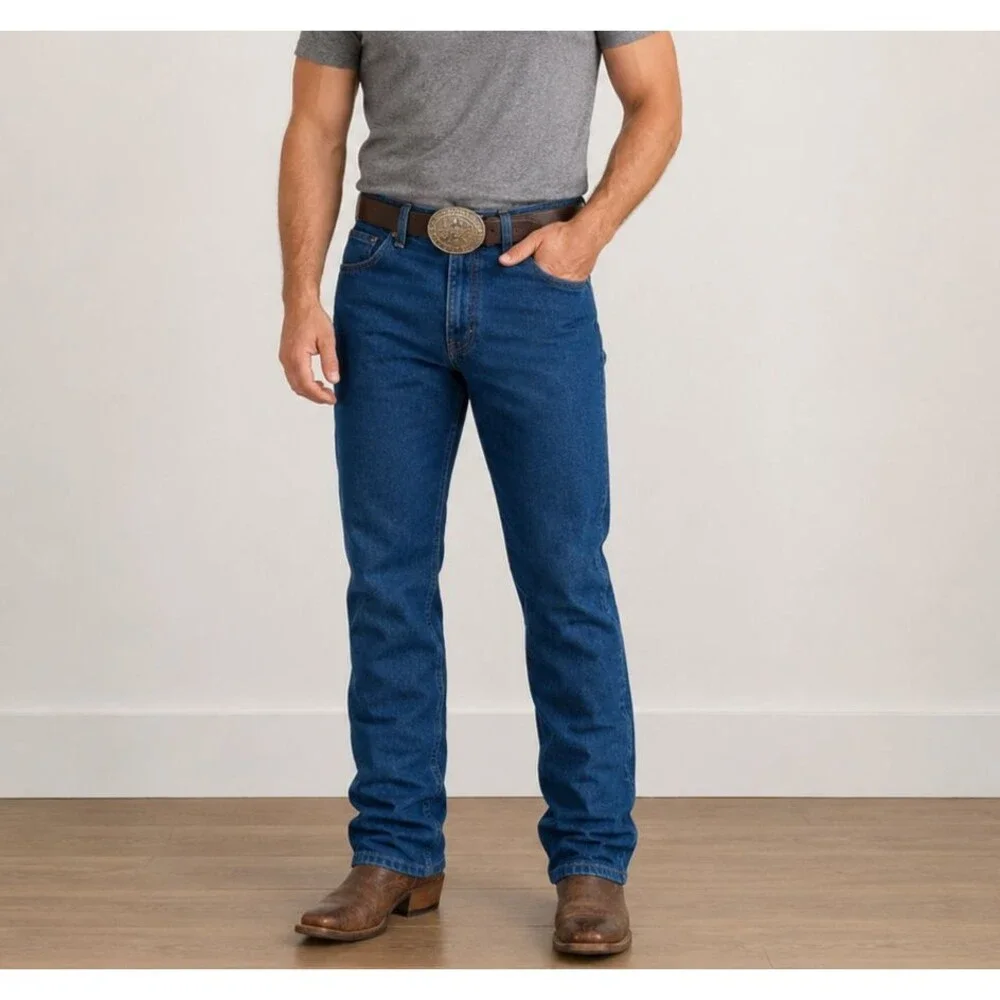 NWT Wrangler Cowboy Cut Jeans Mens 36x32 936 Slim Fit Blue Denim 100% Cotton
